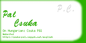 pal csuka business card